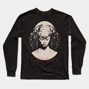 Oshun's Radiance - Digital Illustration of an Iconic Yoruba God Long Sleeve T-Shirt